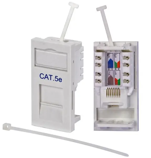 PHILEX Modulo Paretale RJ45 Cat5e, Bianco
