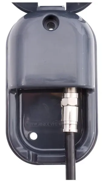 MAXVIEW 耐候性ソケット（同軸/F型コネクタ付き）アンスラサイト