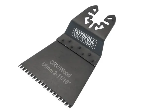 Faithfull CrV Flush Fast Cut Saw Blade, 68mm, for Multi-Function Tools