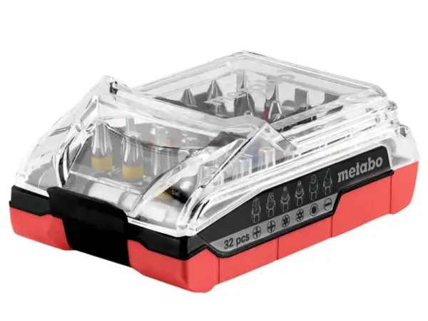 Ensemble de mèches à batterie Metabo, 32 pièces, acier chrome vanadium