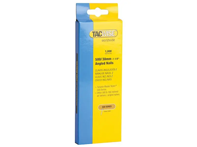 Tacwise 500 Series 18G Angled Nails, 30mm (Pack of 1000)