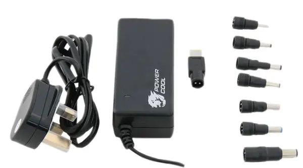 POWERCOOL 15V-20V Desktop Universal Laptop Power Supply with 8 Tips - 65W
