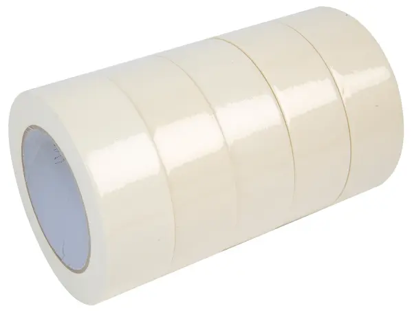 PRO POWER Paper Masking Tape Cream 38mm x 50m, Pack of 5