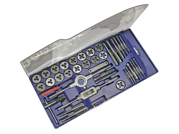 Faithfull 39-Piece Metric Tap & Die Set, Carbon Steel