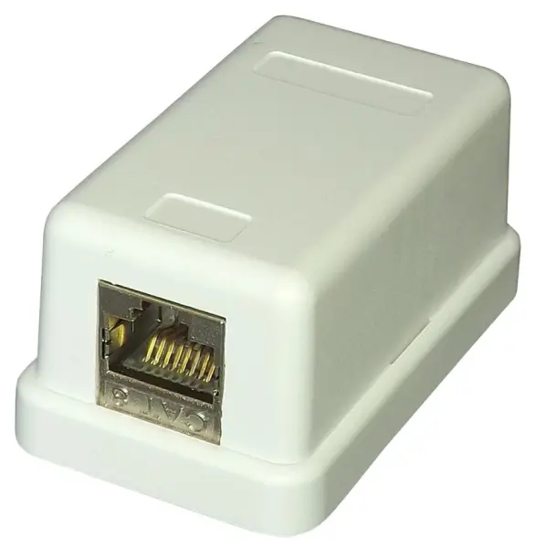 TUK Cat8 Tool-less Surface Mount Socket, 1 Port