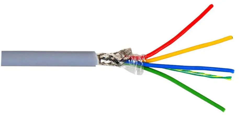 MULTICOMP PRO 4-Core Screened Cable, 0.2mm Grey, 25m