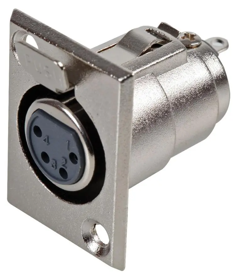 PRO SIGNAL 4극 XLR 차단소켓, 금속 하우징