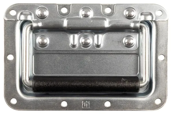 Adam Hall 34482 Sprung Drop Handle with PVC Grip, Galvanised