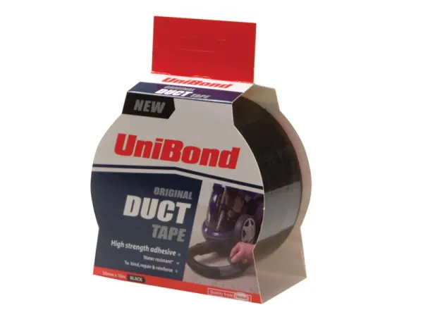 UniBond DIY Zwart Duct Tape, 50mm x 50m, Extra Sterk