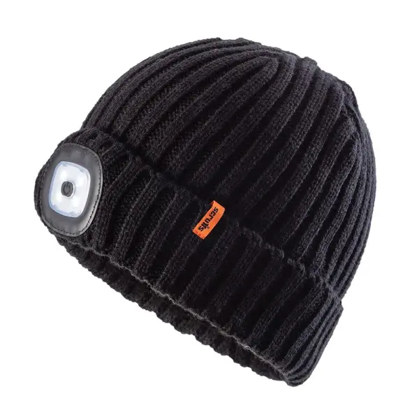 Scruffs - Beanie LED Hitam Bersulam - Saiz Satu