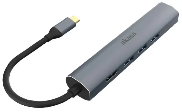 AKASA Hub USB-C 5-en-1 avec HDMI, 3x USB-A et RJ45