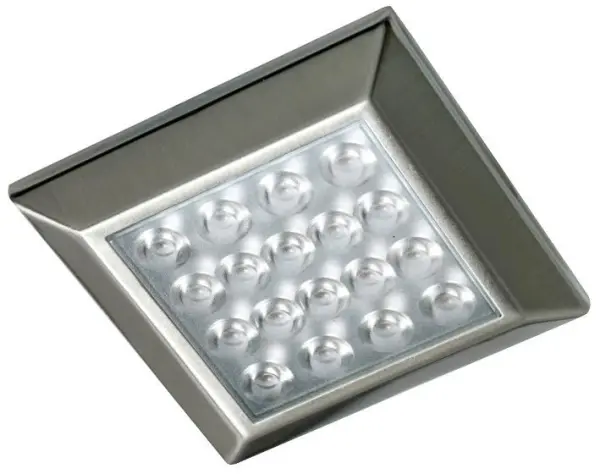 SENSIO 24V Square Surface HD LED Light 1.2W Cool White Stainless Steel