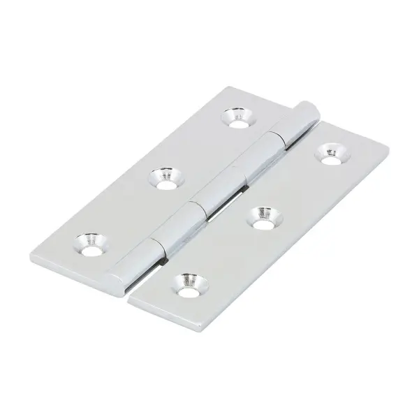 Timco Dobradiça em Latão Maciço, Cromo Polido, 64 x 35mm, Pack de 2