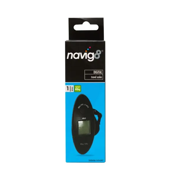 Navig8 Travel Digital Travel Scales, 40kg Capacity