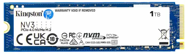 KINGSTON NV3 PCIe 4.0 NVMe M.2 2280 SSD, 1TB
