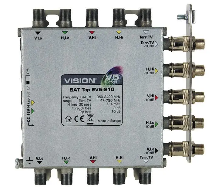 VISION SAT Tap -10dB EV5-210 with F-Connectors