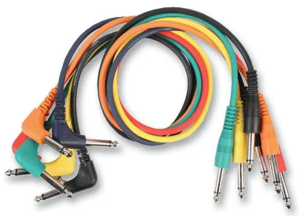 RARAION Cavi Jack Mono 6.35mm a Jack Angolato, 6 Pezzi, 60cm