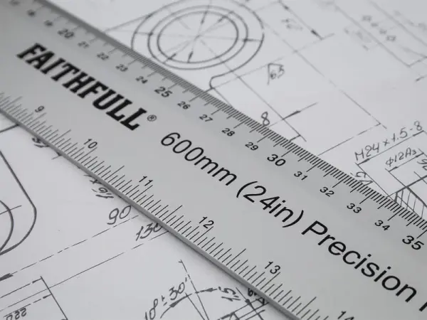 Faithfull Aluminium Rule, 600mm (24 Inch)