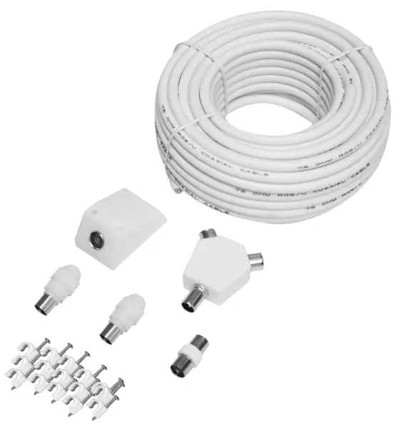 MAXVIEW TV/FM Aerial Cable Kit, 25m