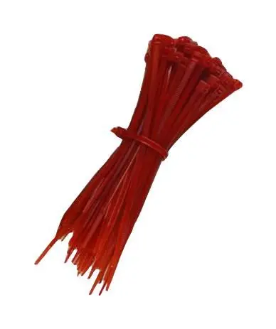 PRO ELEC Red Cable Ties, 100mm x 2.5mm, Pack of 100