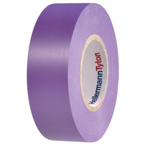 HELLERMANNTYTON Insulation Tape 19mm x 20m 10 Pack - Violet
