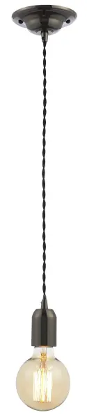 Forum Lighting Decorative Pendant Light Cable Set - Black Twisted 1m