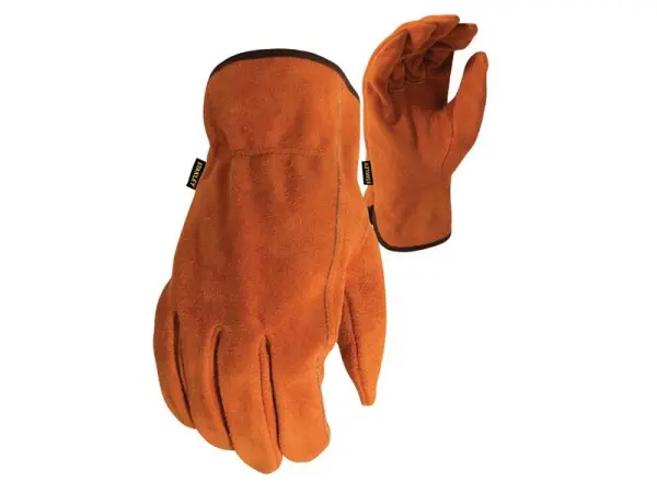 STANLEY Split Cowhide Driver Gloves - Large