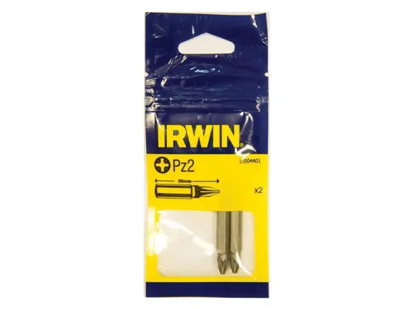 Mèches d'insertion Pozidriv IRWIN PZ2, 50mm, Pack de 2