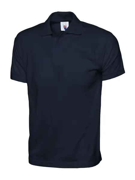 Uneek Unisex Jersey Polo Shirt - 100% Cotton - Navy - Size L