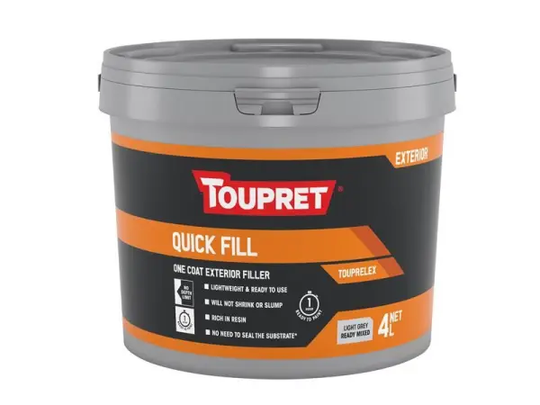 Toupret Quick Fill (Εξωτερικός χώρος) - 4L, Έτοιμο προς χρήση γέμισμα