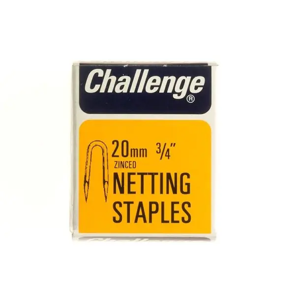 Challenge Zinc Plated Netting Staples 20mm, 40g Pack