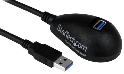 StarTech USB 3.0 Male to Female Extension Cable with Dock, 1.5m