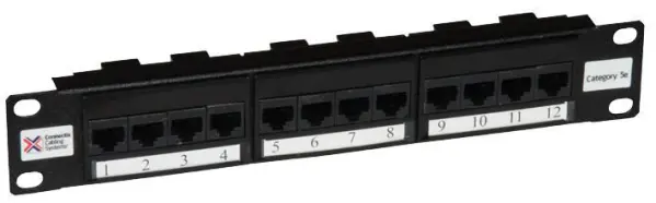 CONNECTIX CABLING SYSTEMS - Cat5e 12 x RJ45 10'' Patchpanel Elite für Heimnetz