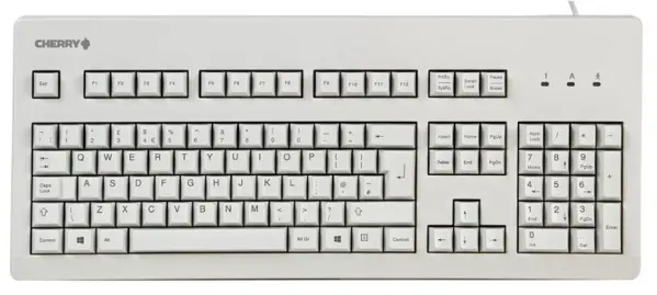 CHERRY G80-3000 Μηχανικό Πληκτρολόγιο, Black Switch, Γκρι