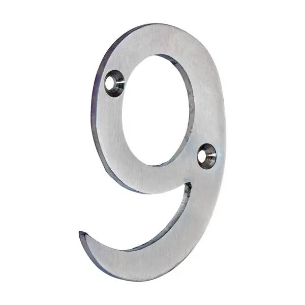 Timco Numero per Porta in Ottone Cromo Satinato 75 mm