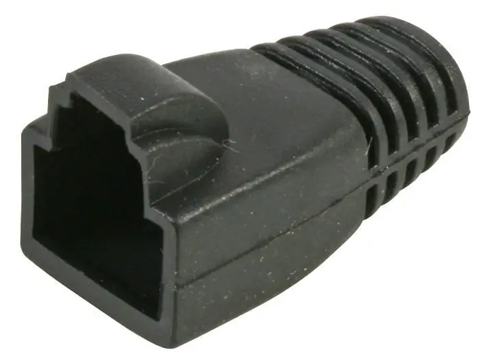TUK Protección de Tensión RJ45 Cat6a Contra Tirones, Negro