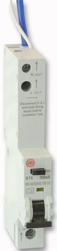 Wylex 16A 30mA 단극 B형 RCBO