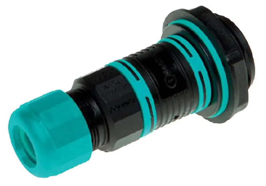 HYLEC THB.391.T4A Conector TeeTube para Cable, 4 Polos, IP68, 2 Entradas
