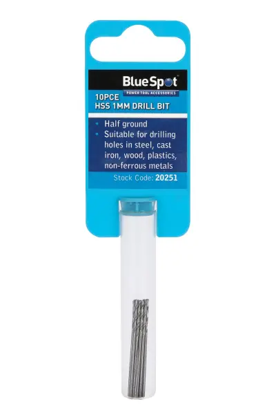 Blue Spot Tools - Jeu de 10 forets HSS 1mm