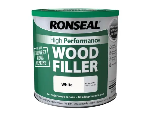 Ronseal Masilla para Madera de Alto Rendimiento, Blanco, 3.7kg