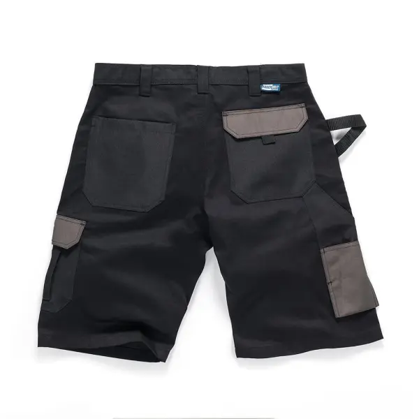 Tough Grit Seluar Pendek Kerja Hitam, 40 Inci Lebar