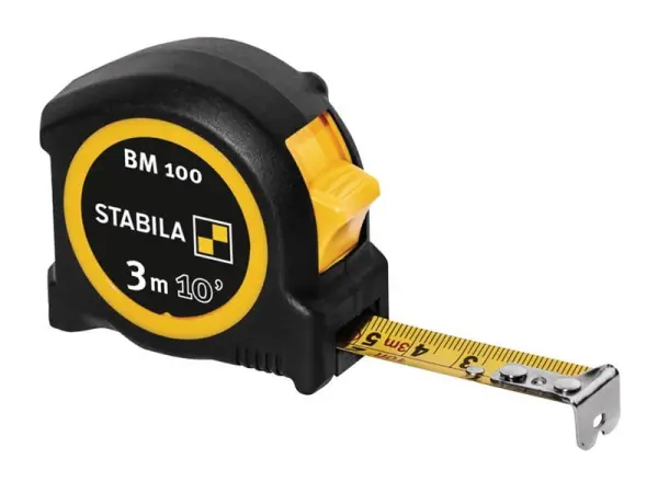 Stabila BM 100 Teip Póca Comhbhrúite 3m/10 troigh, 19mm Leithead