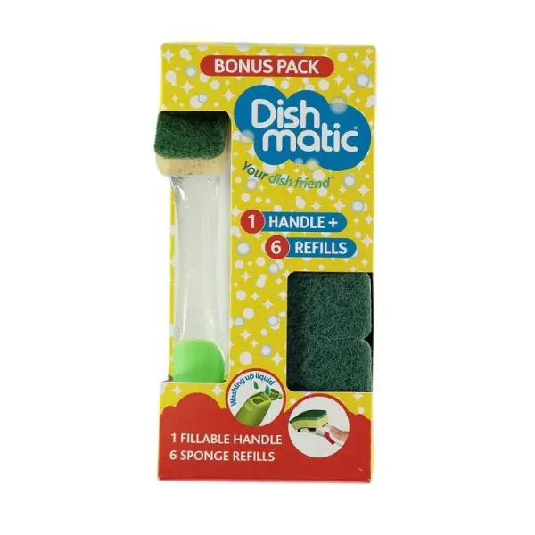 Dishmatic Bonus Pack - 1 Handle & 6 Refills