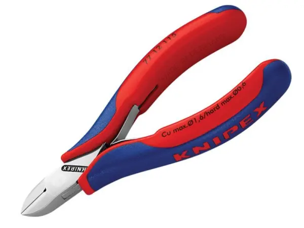 Knipex 77 12 115 Elektronische diagonale tang met opvangbakje, 115mm