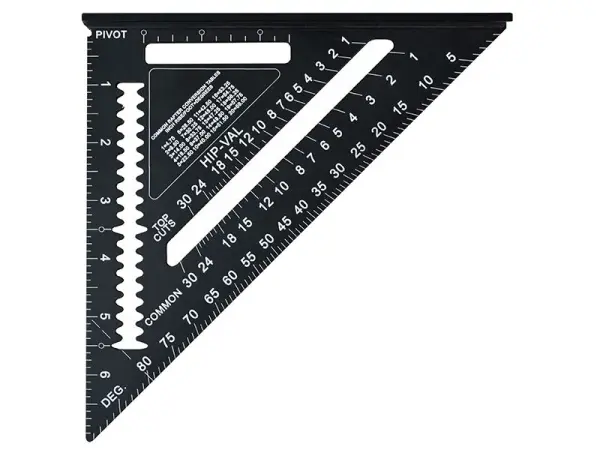 Faithfull Prestige Cearnóg Gasta, Alúmanam Dubh, 178mm