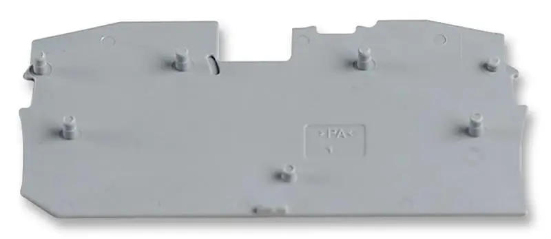 WAGO End Plate for 2-Cond Terminal Block, Grey