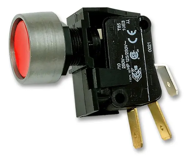 ARCOLECTRIC (BULGIN LIMITED) Interruptor Momentâneo SPDT Série 0900, Vermelho, 