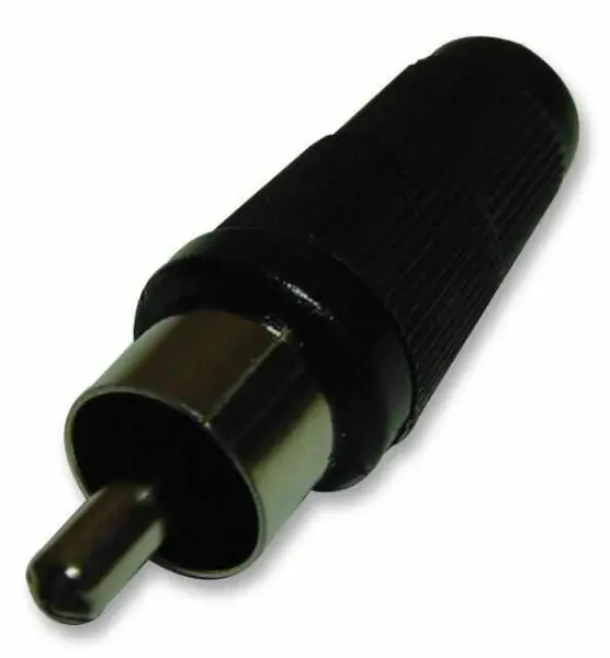 PRO SIGNAL Plug RCA 2 Contactos, Preto, Pack de 10