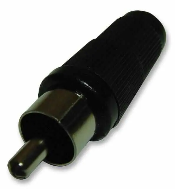 PRO SIGNAL 2-Contact Phono Plug, Black, 10 Pack