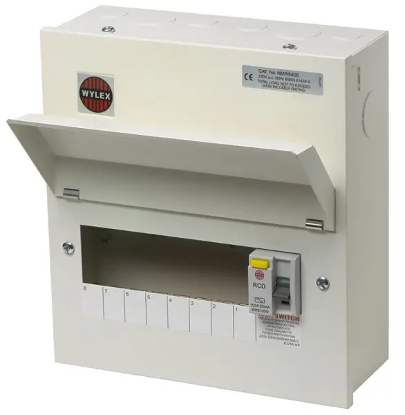 Wylex Metal 8-Way Consumer Unit με RCD, 100A 30mA